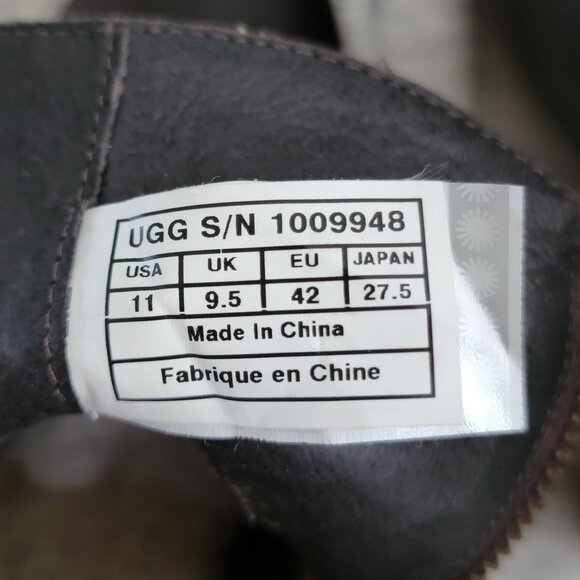 UGG Meredith Wedge Brown Leather Bootie 11 - Picture 14 of 16